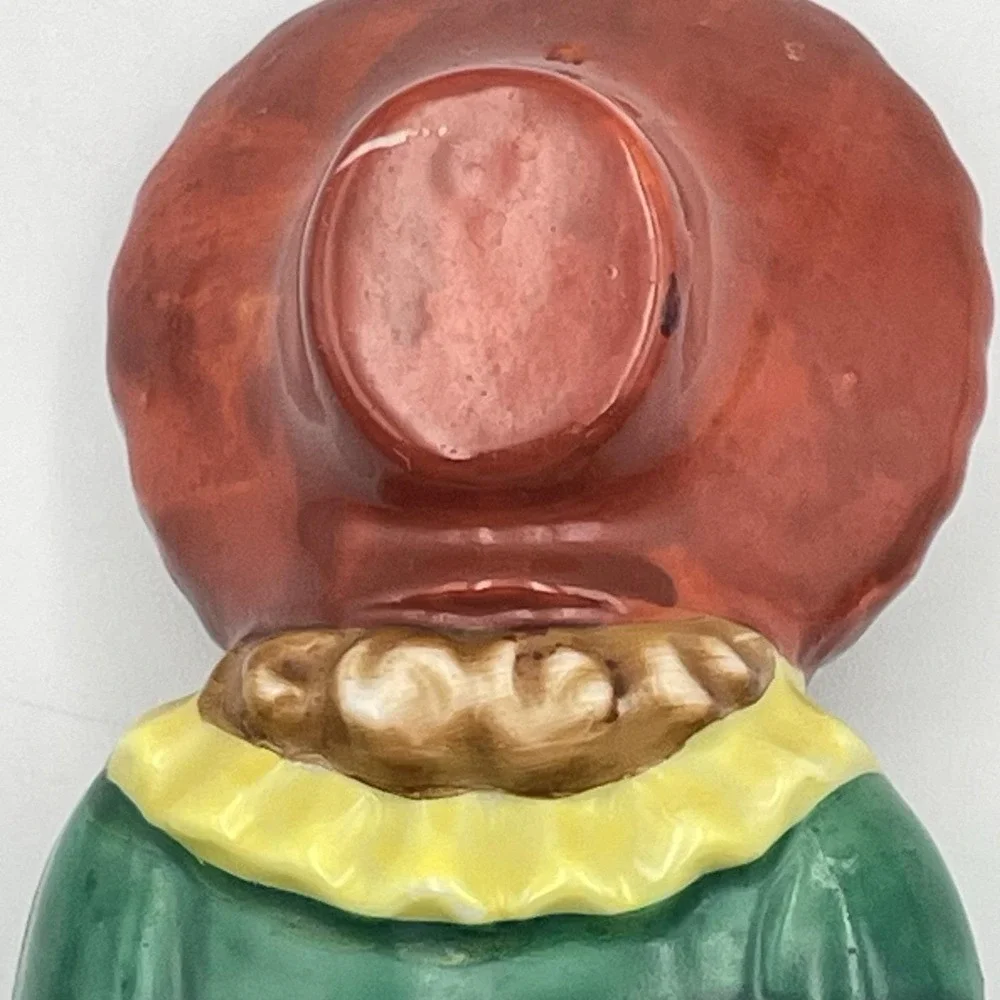 Vintage Occupied Japan Lady Head Salt Pepper‎ Shaker 1940s Bonnet Woman
